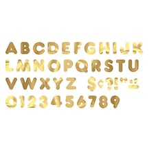 TREND 4 Casual Uppercase Ready Letters, Gold, 71/Pack, 3 Packs (T-479-3)