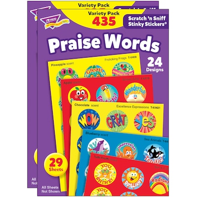 TREND Praise Words Stinky Stickers® Variety Pack, 435 Per Pack, 2 Packs (T-6490-2)