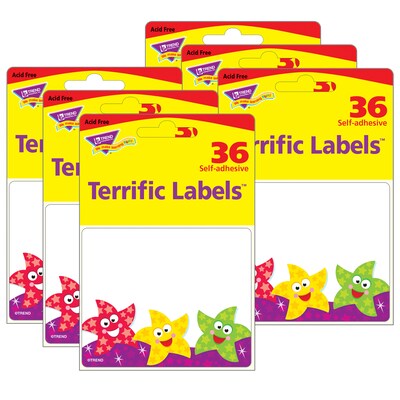 TREND Dancing Stars Terrific Labels™, 2.5 x 3, 36 Per Pack, 6 Packs (T-68082-6)