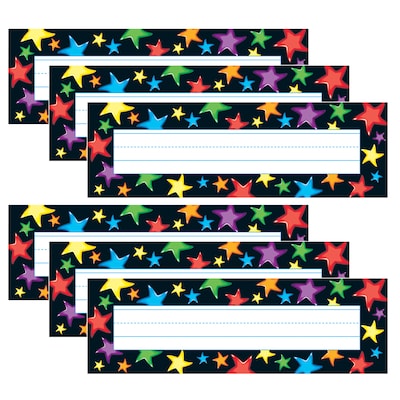 TREND Gel Stars Desk Toppers Nameplates, 2.875 x 9.5, 36 Per Pack, 6 Packs (T-69040-6)