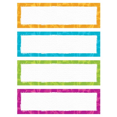 TREND Color Harmony™ Paint Strokes Desk Toppers® Nameplates Variety Pack, 9.5 x 2.88, 32 Per Pack,