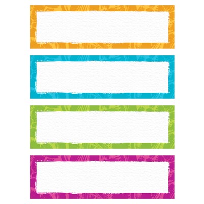 TREND Color Harmony™ Paint Strokes Desk Toppers® Nameplates Variety Pack, 9.5 x 2.88, 32 Per Pack,