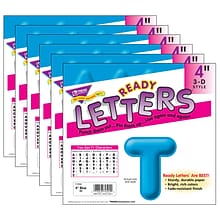 Trend Enterprises 4 3-D Uppercase Ready Letters, Blue, 71/Pack, 6 Packs (T-79504-6)