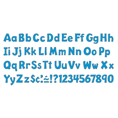 TREND 4 Playful Uppercase/Lowercase Combo Pack (EN/SP) Ready Letters®, Blue, 216 Per Pack, 3 Packs
