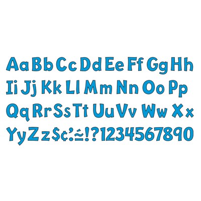 TREND 4 Playful Uppercase/Lowercase Combo Pack (EN/SP) Ready Letters®, Blue, 216 Per Pack, 3 Packs