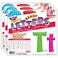 TREND 4" Playful Uppercase/Lowercase Combo Pack (EN/SP) Ready Letters®, Colorful Patterns, 216 Per Pack, 3 Packs (T-79756-3)