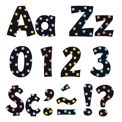 TREND 4" Playful Uppercase/Lowercase Combo Pack (EN/SP) Ready Letters®, Metal Dots, 216 Per Pack, 3 Packs (T-79770-3)