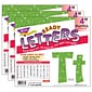 TREND 4" Playful Uppercase/Lowercase Combo Pack (EN/SP) Ready Letters, Lime Sparkle, 216/Pack, 3 Packs (T-79782-3)