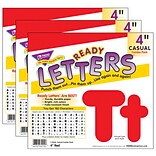 TREND 4 Uppercase/Lowercase Combo Pack Ready Letters®, Red, 182 Per Pack, 3 Packs (T-79902-3)