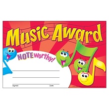 Trend Music Award Recognition Awards, 5.5 x 8.5, 30 Per Pack, 6 Packs (T-81027-6)