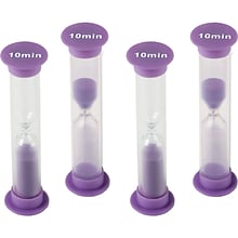 Teacher Created Resources Small Sand Timer, 10 Minute, Purple, 4 Per Pack, 6 Packs (TCR20682-6)