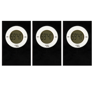 Teacher Created Resources Magnetic Digital Timer, Black, Pack of 3 (TCR20717-3)