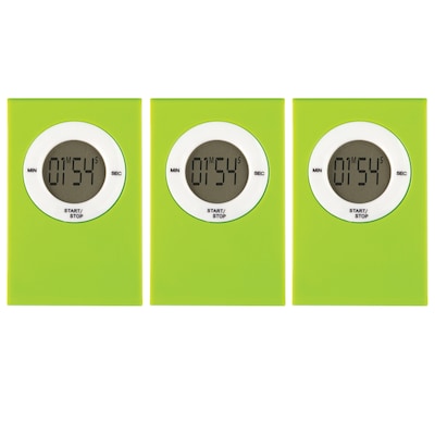 Teacher Created Resources Magnetic Digital Timer, Lime, Pack of 3 (TCR20718-3)