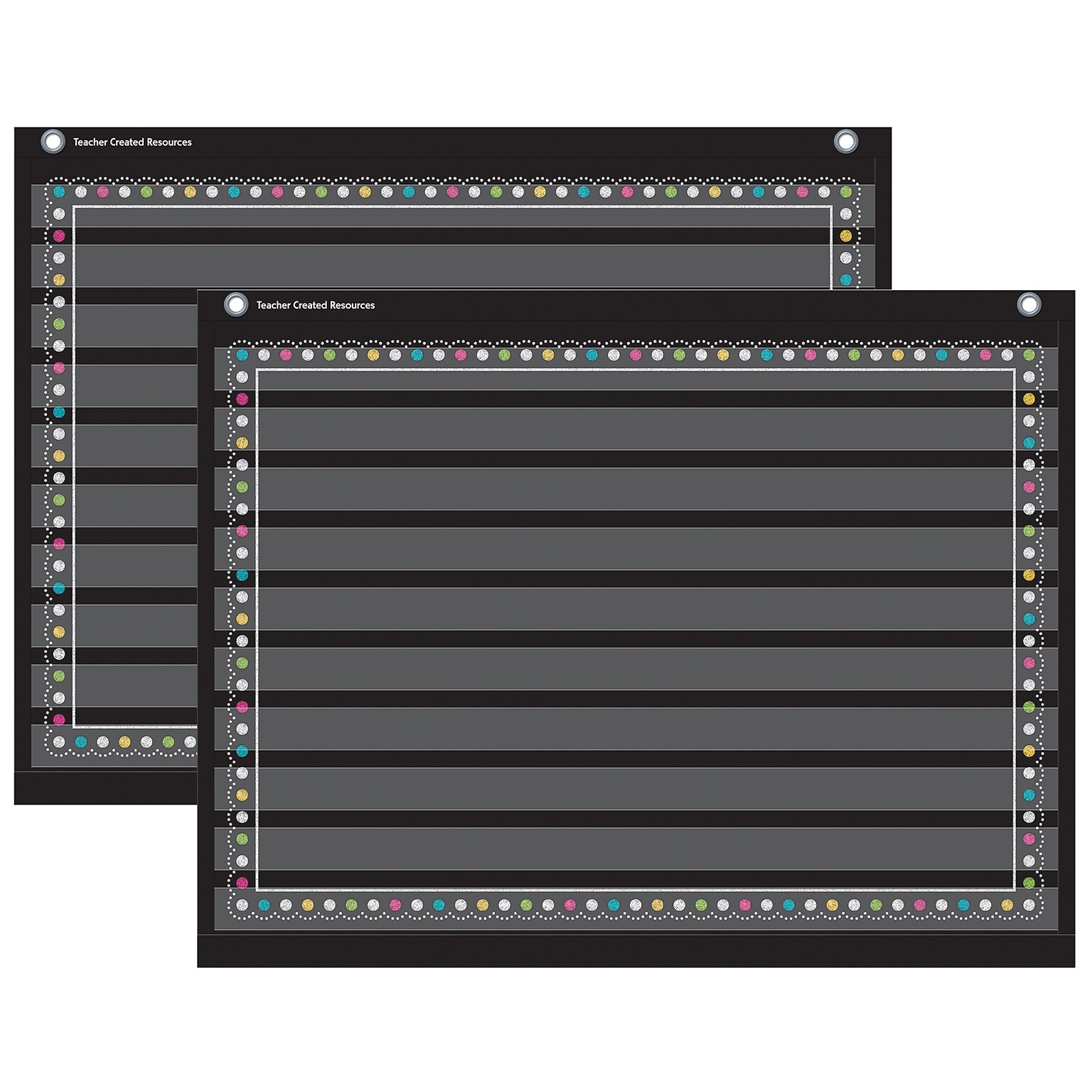 Teacher Created Resources Chalkboard Brights Mini Pocket Chart, 17 x 22, Pack of 2 (TCR20774-2)