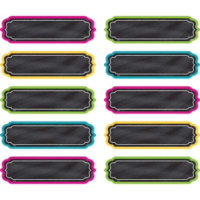 Teacher Created Resources Chalkboard Brights Labels, 5.25 x 1.5, 30 Per Pack, 3 Packs (TCR20871-3)
