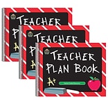 Teacher Created Resources® Chalkboard Teacher Plan Book, 12 x 9.5, Pack of 3 (TCR2093-3)