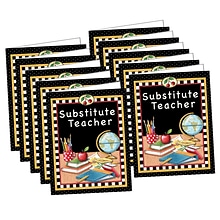 Teacher Created Resources Mary Engelbreit Substitute Teacher Pocket Folder, Pack of 10 (TCR4834-10)