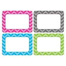 Teacher Created Resources® Assorted Colored Chevron Name Tags, 3.5 x 2.5, 36 Per Pack, 6 Packs (TC
