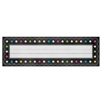 Teacher Created Resources® Chalkboard Brights Flat Nameplates, 3.5 x 11.5, 36 Per Pack, 6 Packs (T