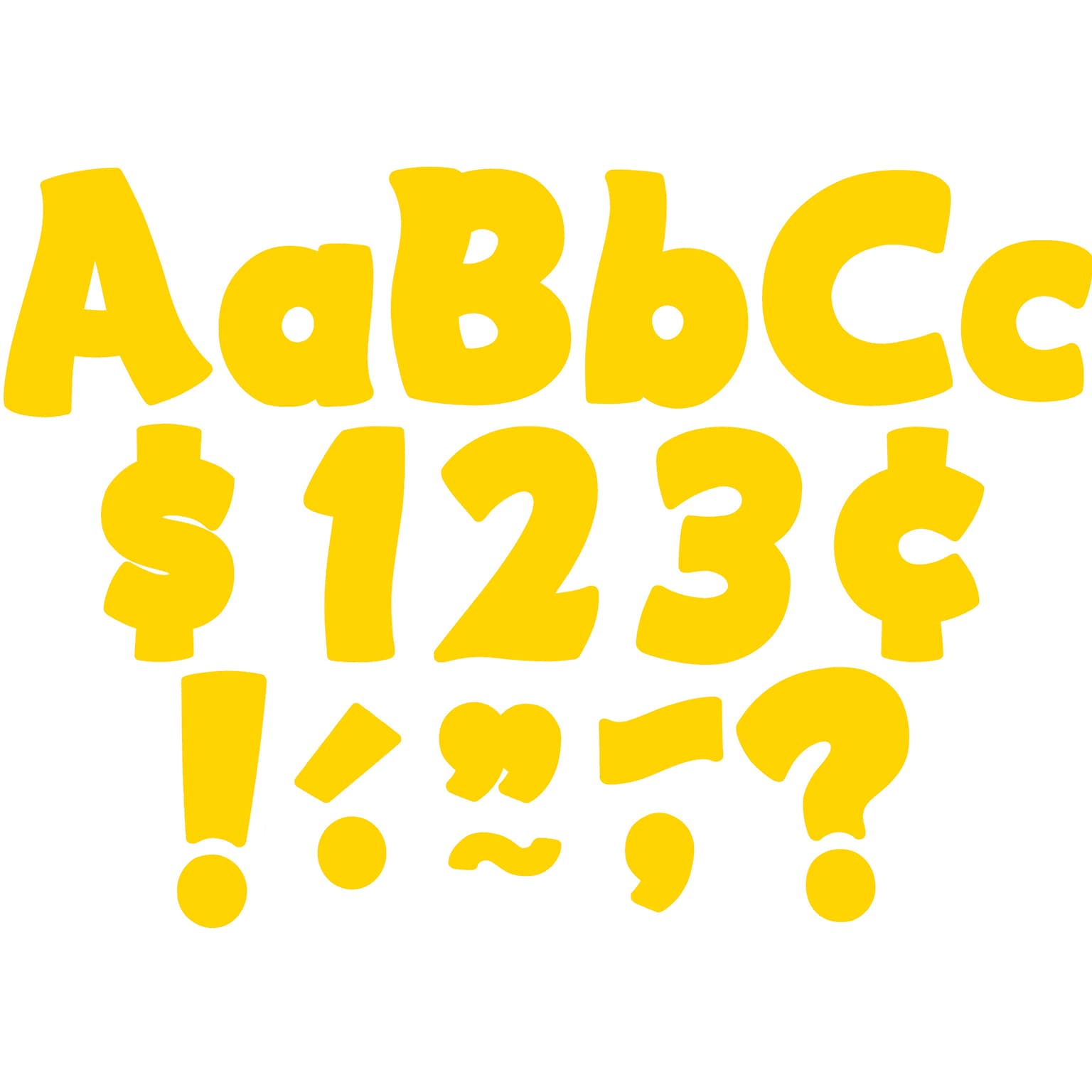 Teacher Created Resources 4 Funtastic Font Letters Combo Pack, Yellow Gold, 208 Pieces/Pack, 3 Packs (TCR5818-3)