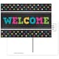 Teacher Created Resources® Chalkboard Brights Welcome Postcards, 30 Per Pack, 6 Packs (TCR5838-6)