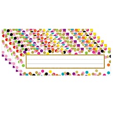 Teacher Created Resources® Confetti Nameplates, 3.5 x 11.5, 36 Per Pack, 6 Packs (TCR5886-6)