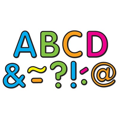 Teacher Created Resources 2" Magnetic Classic Letters, Assorted Neon Brights, 87 Pieces/Pack, 3 Packs (TCR77189-3)