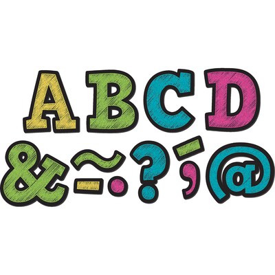 Teacher Created Resources 2 Magnetic Bold Letters, Chalkboard Brights, 70 Pieces/Pack, 3 Packs (TCR