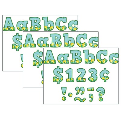 Teacher Created Resources® 4 Bold Block Letters Combo Pack, Lemon Zest, 230 Characters Per Pack, 3