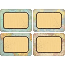 Teacher Created Resources® Travel the Map Name Tags, 4 Designs, 3.5 x 2.5, 36 Per Pack, 6 Packs (T