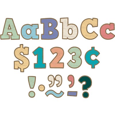 Teacher Created Resources 4 Bold Block Letters Combo Pack, Painted Wood, 230 Characters/Pack, 3 Pac