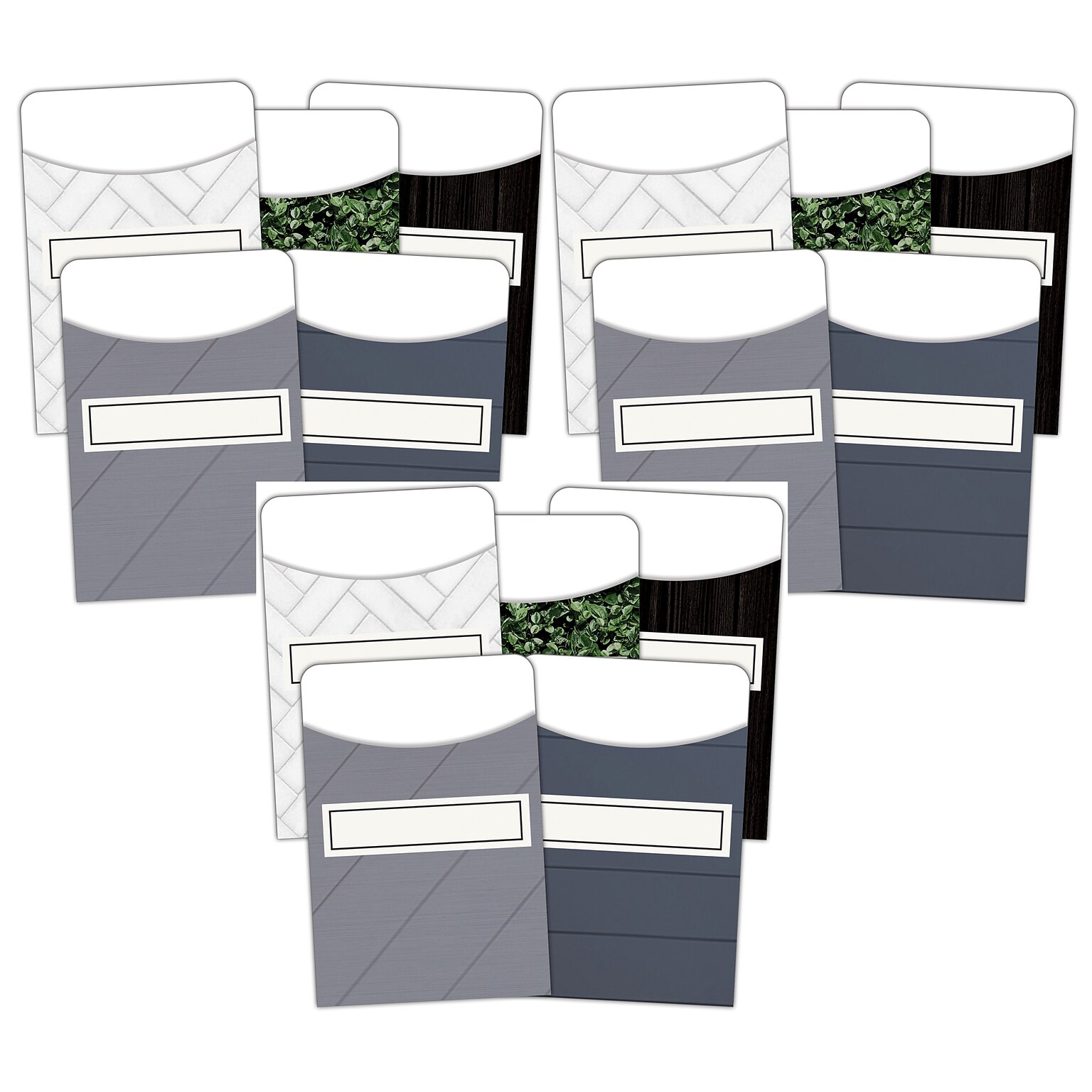 Teacher Created Resources® Modern Farmhouse Library Pockets, 35 Per Pack, 3 Packs (TCR8832-3)