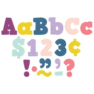 Teacher Created Resources Oh Happy Day 4 Bold Block Letters, Assorted Colors, 230 Characters/Pack,