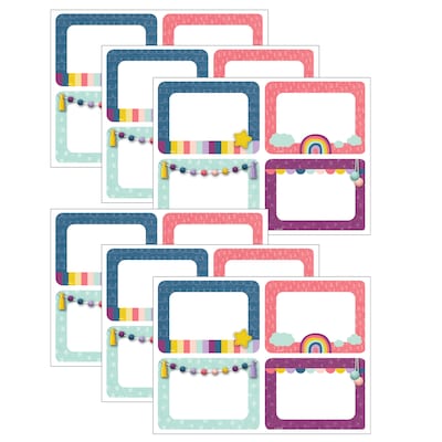 Teacher Created Resources® Oh Happy Day Name Tags, 4 Designs, 3.5 x 2.5, 36 Per Pack, 6 Packs (TCR