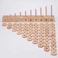 Yellow Door 1-10 Natural Number Stacker Set, Natural Wood Shades (YUS1133)