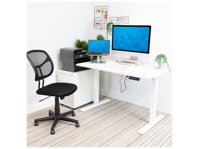 Mount-It! 48"W Electric Adjustable Standing Desk, White (MI-18060)
