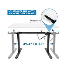 Mount-It! 48W Electric Adjustable Standing Desk, White/Black (MI-18063)