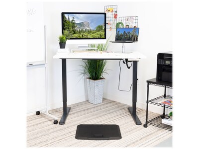 Mount-It! 48"W Electric Adjustable Standing Desk, White/Black (MI-18063)