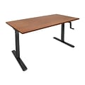 Mount-It! 55W Manual Adjustable Standing Desk, Brown/Black (MI-18071)