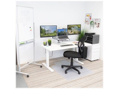 Mount-It! 55"W Electric Adjustable Standing Desk, White (MI-18067)