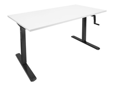 Mount-It! 55W Manual Adjustable Standing Desk, White/Black (MI-18070)