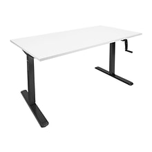 Mount-It! 55W Manual Adjustable Standing Desk, White/Black (MI-18070)