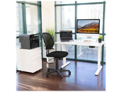 Mount-It! 48"W Electric Adjustable Standing Desk, White  (MI-18066)