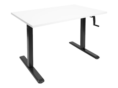 Mount-It! 48W Manual Adjustable Standing Desk, White/Black (MI-18069)