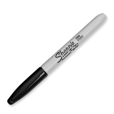 Sharpie Permanent Marker, Fine Tip, Black, 5/Pack (30665)