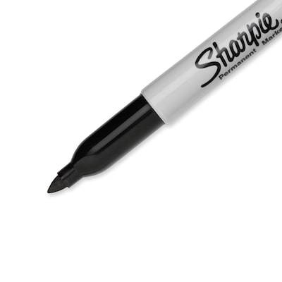 Sharpie Permanent Marker, Fine Tip, Black, 5/Pack (30665)