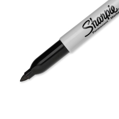 Sharpie Permanent Markers, Fine Tip, Black, 12/Pack (1812419)
