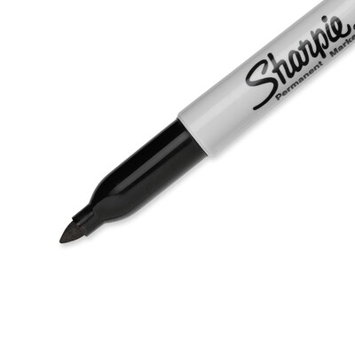 Sharpie Permanent Marker, Fine Tip, Black, 12/Pack (1812419)