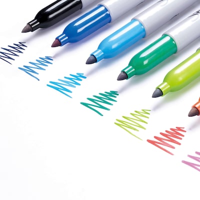 Sharpie Permanent Marker, Fine Tip, Assorted, 12/Pack (30075/30072)
