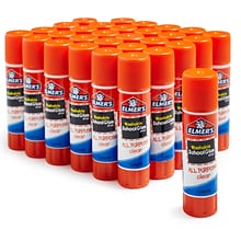 Elmers School WashableRemovable Glue Sticks, 0.24 oz., White, 30/Pack (E556)